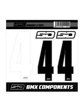 SD Front + 2 Side Plate Number Kit V3 White